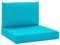 vidaXL Lot de 2 Coussins de Palette, Galettes de Siège Antidérapantes, Décoration Salle de Séjour Jardin Terrasse Patio, Turquoise Tissu Oxford