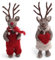 Gry & SIF handgefilzte Weihnachtsdeko aus Filz, Zierschmuck, Christbaumschmuck, Weihnachtsanhänger, Weihnachtswichtel, Deko-Figuren zum Aufhängen, Rentiere I Rudolf und Seine Freundin 12cm