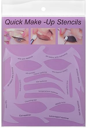 Jitnga Augenbrauen-Augen-Make-Up-Lidschatten-Eyeliner-Make-Up-Tools-Vorlagensatz Wiederverwendbar (Transparent)