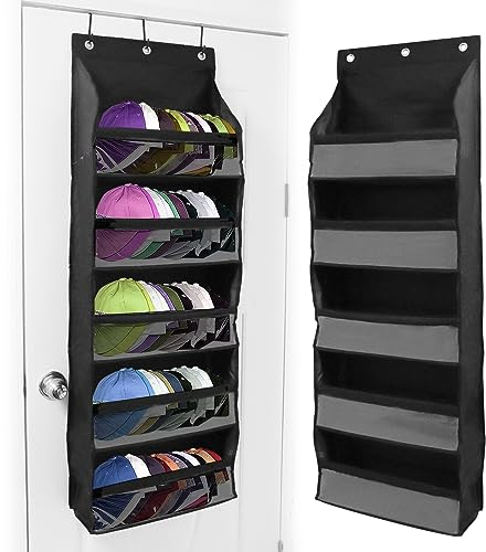 mumisuto Baseball Kappen Halterung, Basecap Halterung Wand Hutablage, Mützen Aufbewahrung, Tür Rückwand Cap Halter, für Schrank oder Wand halten 60 Hüte Storage Holder mit 3 Haken Caps Display