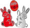 Stanzschablonen Ostern Scrapbooking Metall Ostern Prägeschablonen Stanzformen, Metall Schneiden Schablonen Osterhase/Ostereier/Cutting Dies für DIY Fotoalbum Karten Handwerk Geschenk