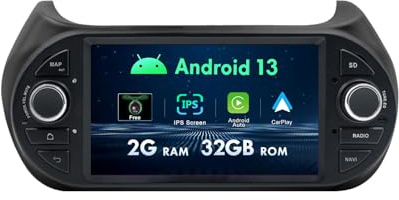 MISONDA Autoradio Stereo für FIAT Fiorino/Qubo/Citroën Nemo/Peugeot Bipper GPS Navi Android Carplay 7 Zoll IPS Touchscreen mit WiFi SWC Kamera DAB (2GB+32GB)
