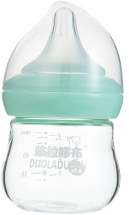 Abaodam Babyflasche Für Neugeborene 90 Ml Grün Weithals-babyflasche Aus Glas Sicher Für Gestillte Babys Nicht Im Design