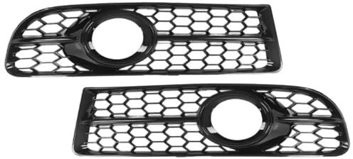 Kühlergrill Auto 1 Paar Auto-Frontstoßstange-Nebelscheinwerfer-Kühlergrill-Abdeckungen Für Audi A4 B7 S4 B7 A4 S-Linie 2005–2008. Unterer Waben-Nebelscheinwerfer-Grill Frontgrill(1 UK)