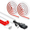 Flexibler Klein Kabelkanal, Halbrunde Kabelabdeckung Kabelschacht, Kabel Verstecken Wand, Weiß Selbstklebend Kabelkanal zum Verstecken für Drähte an der Wand Boden, D15-15mm(W)×10mm(H)×2 Meter(L)