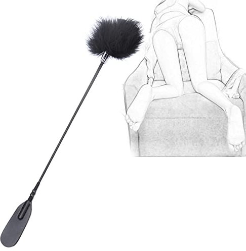 Fouet érotique Flogger avec chatouilleur de plumes de luxe et fouet à pagaie en cuir fouet à clitoris en plumes de sexe BDSM bondage fessée pagaie flirt chatouilleur contraintes de lit jouet sexuel