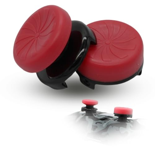 MatoSan 2X Erhöhter Controller Aufsatz – 7mm & 11mm Präzisionskappen für besseren Grip – Gaming Zubehör für Moderne Spielcontroller – Stick Schutz & Aim Assist (Rot)