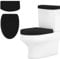 ZEYIYER Black Toilet Seat Cover, Universal Toilet Lid Cover and Toilet Tank Cover, Elastic Toilet Seat Cover Replacement for Bathroom