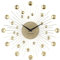Karlsson - Wanduhr - Uhr - Sunburst - Metall - Strass-Steine - Gold - Ø 30cm