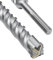 SDS Max - Broca para hormigón (40 x 460 mm, con 4 cortes de metal duro y doble hélice), para hormigón, piedra, piedra natural