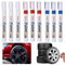 MJFENDAI 9 Stück Auto Reifenmarkierungsstift, Schnell Trocknender Wasserfeste Lackstift, Permanent Marker Weiß für Auto Motorrad Reifen, Autoreifen, Glass Holz, Metall (3 Rot, 3 Weiß, 3 Blau)