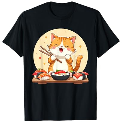 Sushi Japonais Kawaii Sushi Amoureux des Chats T-Shirt