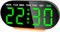 Ayybboo Wecker Digital,Digitaler Wecker mit Großer LED-Anzeige,Digital Uhr mit Nachtlicht,Snooze,Batterie/Kabelbetrieb Tischuhr,Einstellbare Helligkeit,Doppelwecker (Grün)