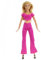 NHQZ Vestiti per bambola Barbie, top rosa e pantaloni, set per travestimenti da festa e accessori