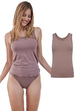 JBS of Denmark Unterhemd für Damen aus Bambus – Tanktop im 2er-Pack | Unterhemd Damen aus Bambus, Angenehm Weich auf der Haut, Tank Top mit Breiten Trägern, In Größen XS bis 2XL