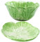 Mipcase 1 Ensemble Bol Lapin Chou Feuilles assiettes et bols à choux assiettes de laitue portion mignon couverts enfants couverts pour enfants bols pour enfants joli bol céramique Green