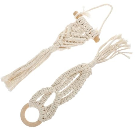 Milisten 2stücke Hängender Blumentopf Makramee Pflanzenaufhänger Für Innenbereich Außenbereich Mit Hoher Luftdurchlässigkeit Und Verschleißfestigkeit Für Pflanzgefäße Bälle Und