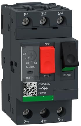 Disjoncteur moteur GV2M32 GV2ME32 GV2-ME32, TeSys GV2, 3P, 24-32 A, magnéto-thermique, borne à vis
