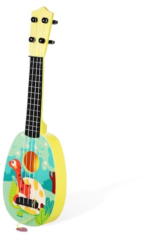 IMIKEYA Kleine Ukulele Für Junge Mädchen Cartoon-Graffiti-Design Süßer Klang Leichter Kunststoff Für Anfänger Und Üben Überall