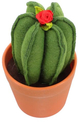 MAGICLULU Cactus Artificiales Mini Cactus Artificiales con Macetero - Plantas Artificiales De Tela No Tejida Centro De Mesa para Oficina Hogar Escritorio