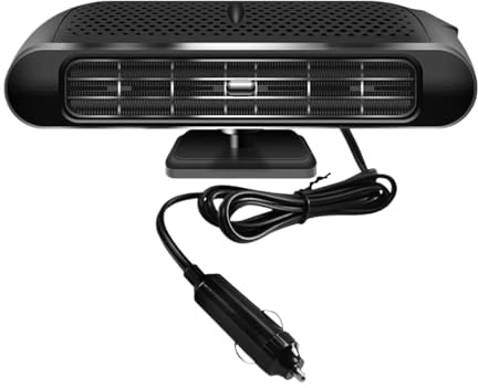 Mimoqk 12V Chauffage D'Appoint pour Voiture | 12V/24V Chauffage Rapide Défroster & Réchauffe Véhicule,Dégivrage électrique pour Pare-Brise Tableau de Bord berlines SUV camionnettes Scooters