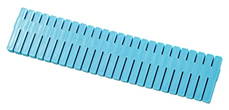 Paaruter 4Pcs DIY Plastic Drawer Grid Separator Divider Partition Storage Organizer Underwear Socks Makeup Clapboard Blue