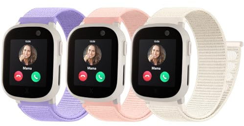 JUVEL Kinder Armband Kompatibel mit Xplora X6 Play Armband, Sport Nylon Armbänder für Xplora X6 Play Gen 1 Gen 2 Pro - Mädchen Jungen Ersatzarmband für Kids Smartwatch, 3 Stück