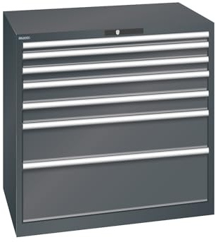 kaiserkraft | ESD-Schubladenschrank | BxTxH 1023 x 725 x 1000 mm | 7 Schubladen | Traglast 200 kg / 1 x 50 mm mit 75 kg | anthrazitgrau