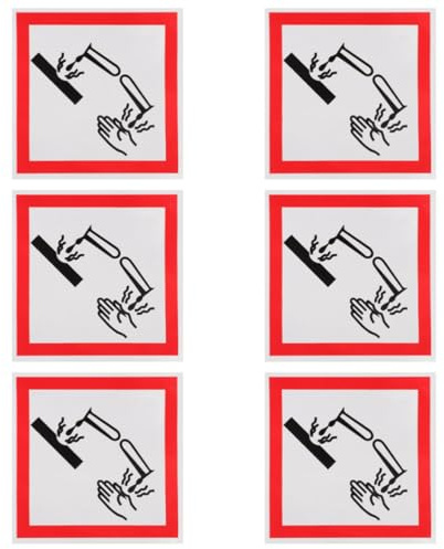 Sicherheitsaufkleber für Gefahrgut 6 Stück Pvc Warnschild