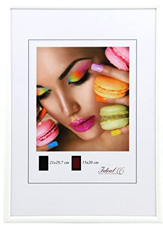 Ideal Life Kunststoff Bilderrahmen Wanddeko Collage Poster Bilder Foto Rahmen: Farbe: Weiß | Format: 50x70