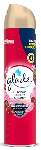 Glade Air Freshener Spray, Aerosol Odour Eliminator & Room Fragrance, 300 ml, Cherry & Peony, Pack of 1
