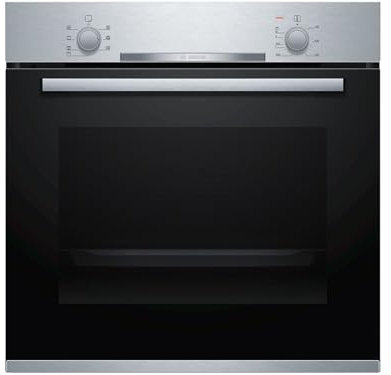 Bosch HBA530BR1 Serie 2 - Horno empotrable (60 x 60 cm, ayuda de limpieza EcoClean Direct, 3D de aire caliente en 3 niveles, calentamiento rápido)