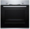 Bosch HBA530BR1 Serie 2 Einbau-Backofen, 60 x 60 cm, EcoClean Direct Reinigungshilfe, 3D Heißluft Backen auf 3 Ebenen, Schnellaufheizung