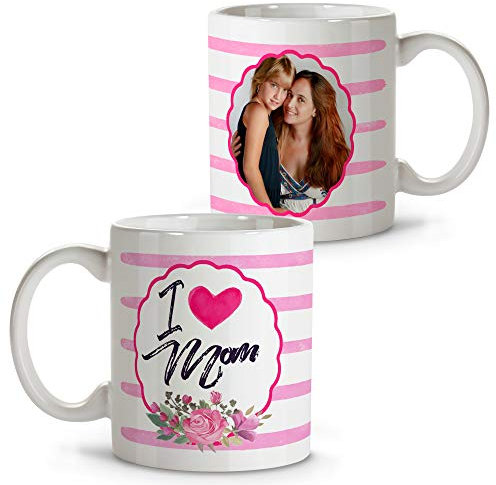 Taza con Frases. Regalos Día de la Madre. Taza Personalizada. Regalos Originales. Varios diseños. I Love Mom. Taza cerámica 330ml