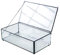 Utopz Schmuckkästchen aus klarem abgeschrägtem Glas, Heimdekoration, Vintage-Glas, Schmuck-Organizer, dekorativer Akzent, schwarz, 21,1 x 11,9 x 7 cm