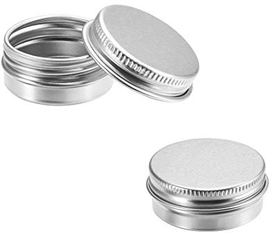 sourcing map 3 Pack 0,33 oz Runde Aluminiumdosen Blechdose Schraubverschluss Metalldeckel Behälter für Kunsthandwerk, Kerzen, 1ml
