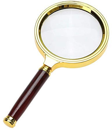 Praktische Handlupe , 90 mm Lupe, 6-fache Vergrößerung, Handlupe für Schmuck/Lupen/Lesen