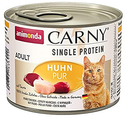 Carny Katzen Nassfutter Single Protein Huhn Pur (6 x 200g) von Animonda - Katzenfutter Mit Nur Einer Proteinquelle für Ausgewachsene Katzen