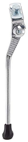 Schwinn Center Mounted Bike Kickstand, With End Cap Cover, Includes Top Plate and Bolt, Lightweight Aluminum, Fits Most Adult Bikes, Silver