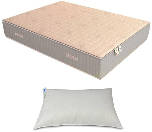 Baldiflex Emporio Matratze für französisches Bett und Memory Luxury 120 x 190 cm, 800 Federn und 3 cm Memoryschaum, Höhe 22 cm