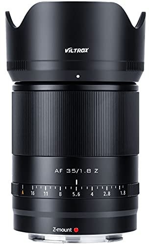 VILTROX 35mm F1.8 Monture Z Objectif Principal pour Nikon Z5 Z50 Z6 Z6II Z7 Z7II ZFC (Plein Format, Mise au Point Automatique), Noir