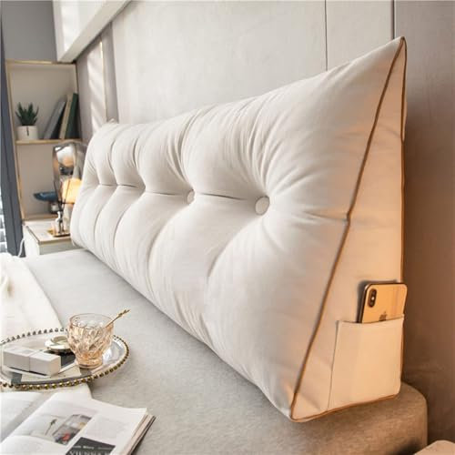 DMJLI-T Cuscino Schienale Letto e Divano Cuscino Cuneo per Letto Premium Imbottito Cuscino per Testiera Imbottita Cuscino per Lettino da Giorno Schienale Lettura Ad Angolo Triangolare