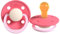 Rebael Fashion Schnuller | Naturkautschuk/Latex | Hergestellt in Dänemark | BPA-Frei | Sauger in Kirschform | Hot Pearly Flamingo, Größe 2 (6+ Monate)