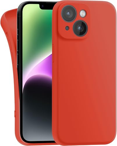 MyGadget Cover per iPhone 14 - Custodia Protettiva in Silicone Morbido – Case TPU Flessibile - Ultra Protezione Antiurto & Antiscivolo Arancione