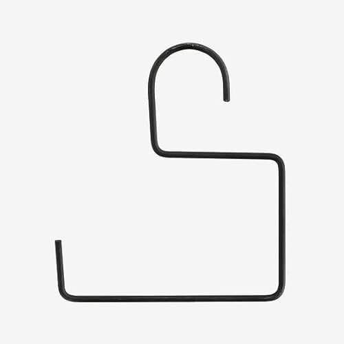 Madam Stoltz Porte-papier toilette en fer forgé à la main Noir