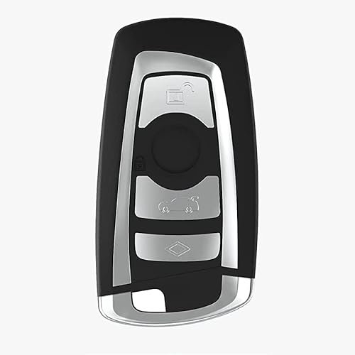 AUTOZOCO Carcasa de Repuesto para Llave de Coche de 4 Botones, Carcasa para Llave de Mando de Coche, Compatible con BMW, con zócalo de Pila, Maletero, Abrir y Cerrar, Alarma, 4 Botones