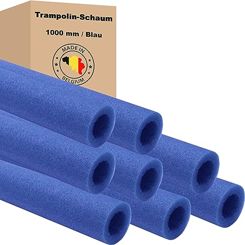 AWM Trampolin Schaumstoff 1000 mm Schaumstoffrohre Schaumstoffpolster Stangenschutz Netz Sicherheitsnetz Zubehör (8X - Anthrazit)