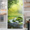 Wasserfall Fensterfolie Selbsthaftend Blickdicht Baum Sichtschutzfolie Fensterfolie Anti-Uv Dekorfolie Statisch Fensteraufkleber Für Wohnzimmer Küche Büro 45x200cm