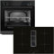 Oranier Einbau-Backofen Set EBS320 autark - 9 Funktionen & Induktionskochfeld 80 cm mit Kochfeldabzug KFA390-4 Kochzonen & Slider-Steuerung