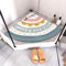 Corner Shower Mat,on Slip Anti Mould Bath Mat,Loofah Shower Mats for Inside Shower,Quadrant Bath Mats with Drain,Washable Sector Bath Mat for Bathroom Floor, Elderly,Quick Dry(70 * 70cm, E)
